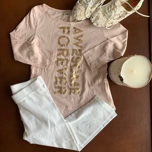 Bundle of shirt and leggings, size-7/8